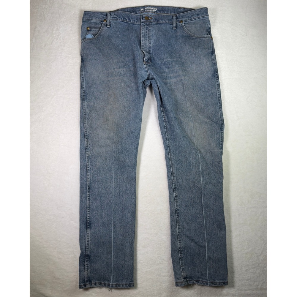 Wrangler Jeans Mens Blue Denim Western Cowboy Straight Leg Size 34x31 - Picture 1 of 8